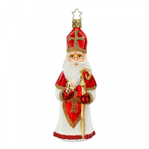 Inge Glas Glass Ornament - St. Nicholas Golden Apple - TEMPORARILY OUT OF STOCK